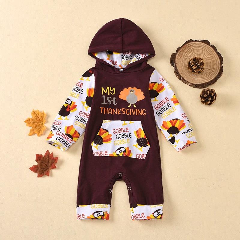 Baby boys girls' Halloween letter print Jumpsuit