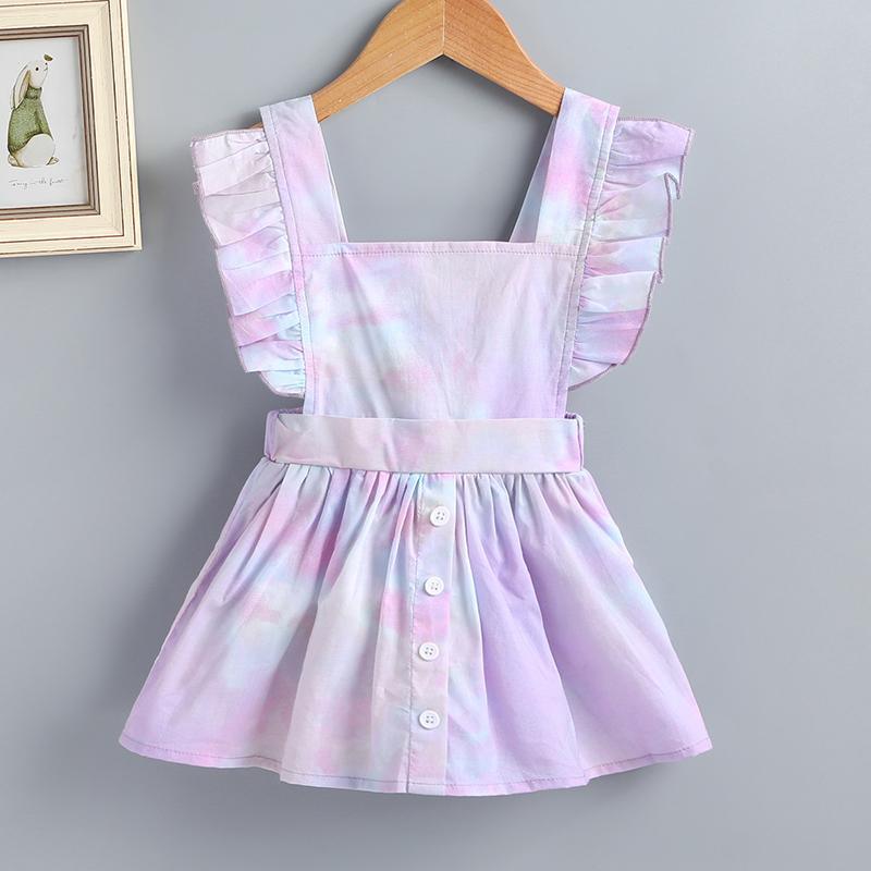 Baby Girl Dress Flying Sleeve Suspender Dress