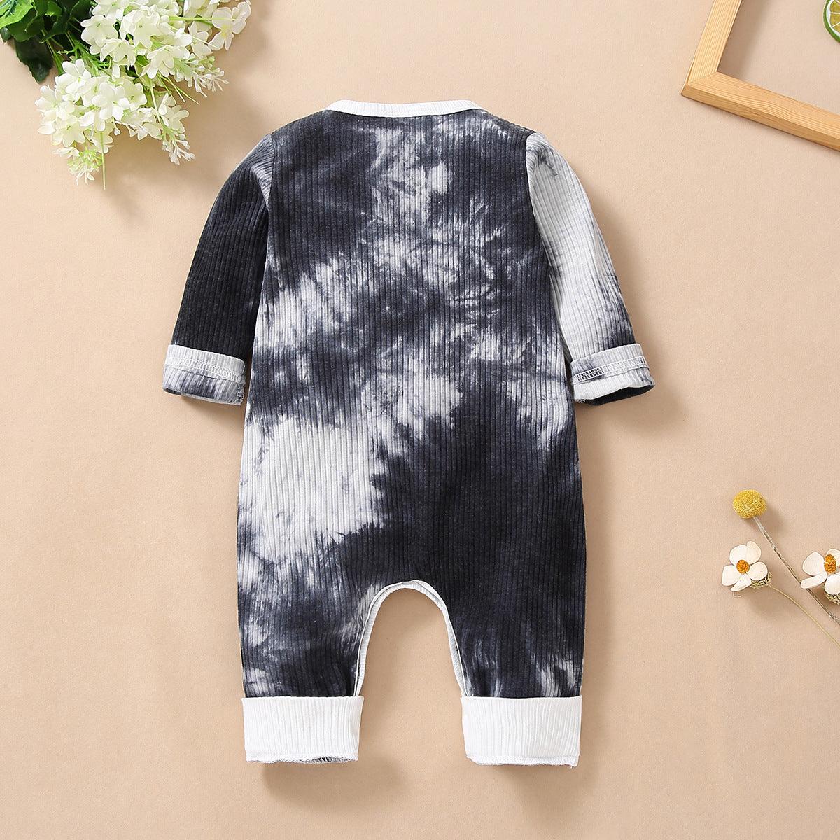 Baby Boys Girls Tie Dyed Long Sleeve Jumpsuit