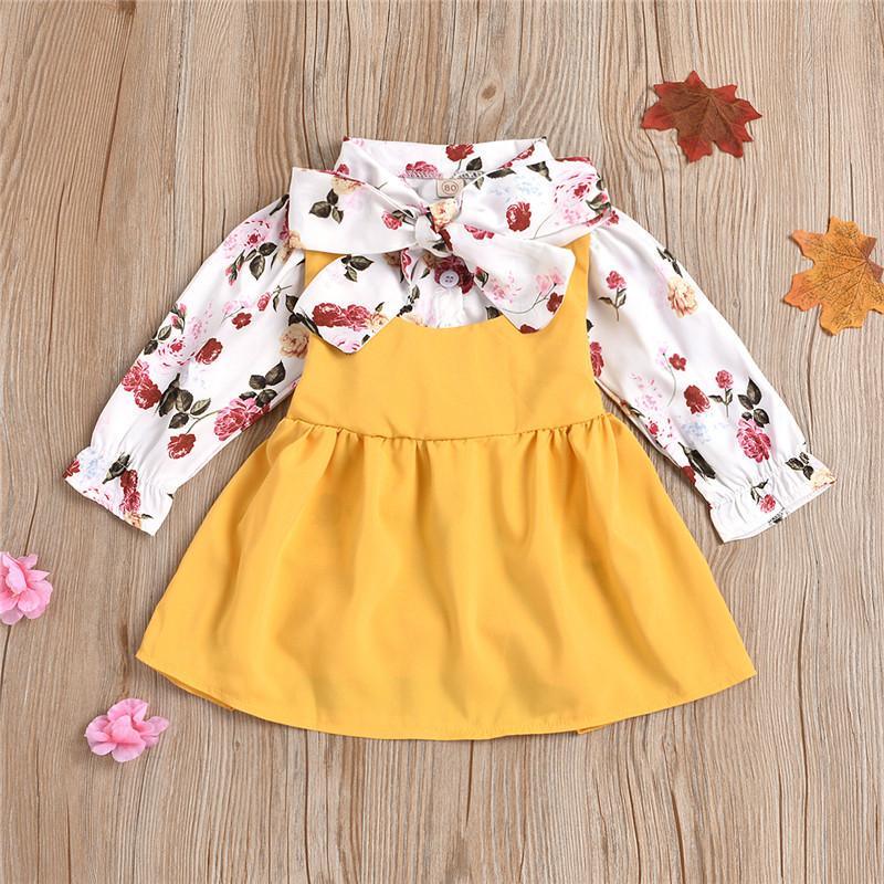 2-piece Floral Dress Set for Toddler Girl