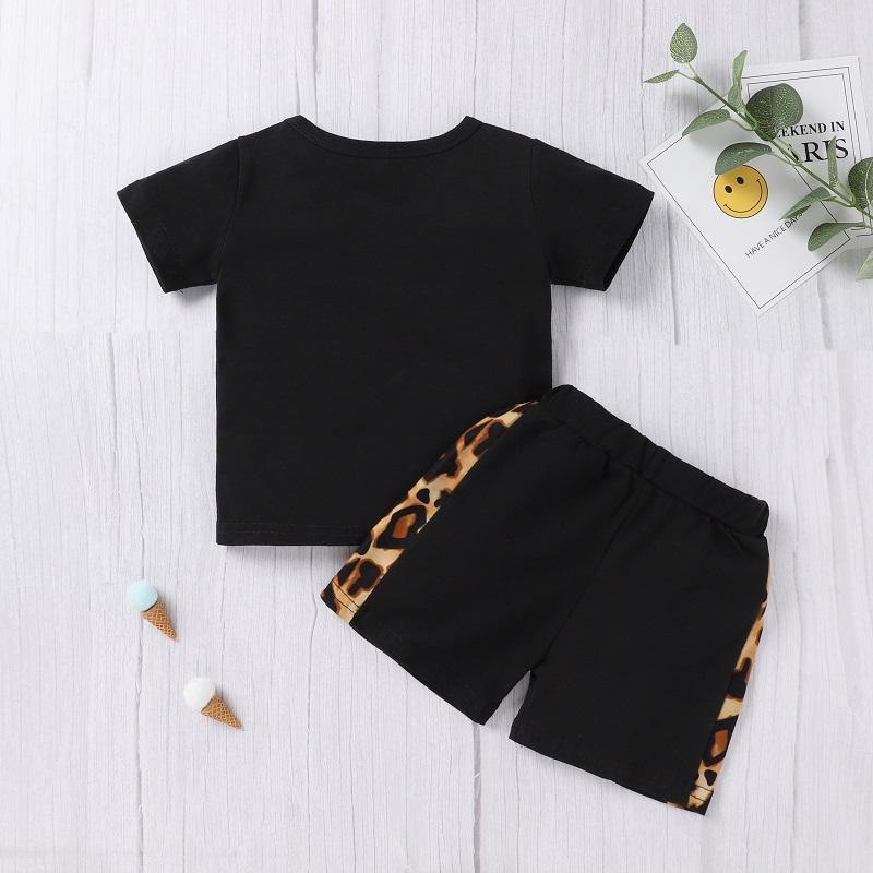 Baby Boy Leopard Stitching Suit