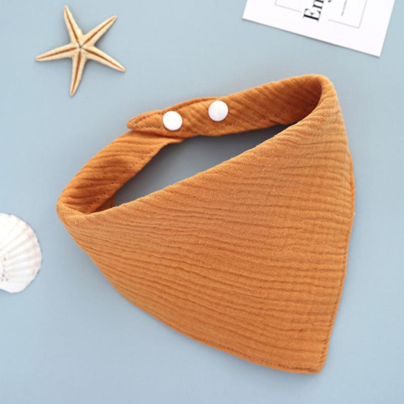 5pcs Solid Color Cotton Bibs