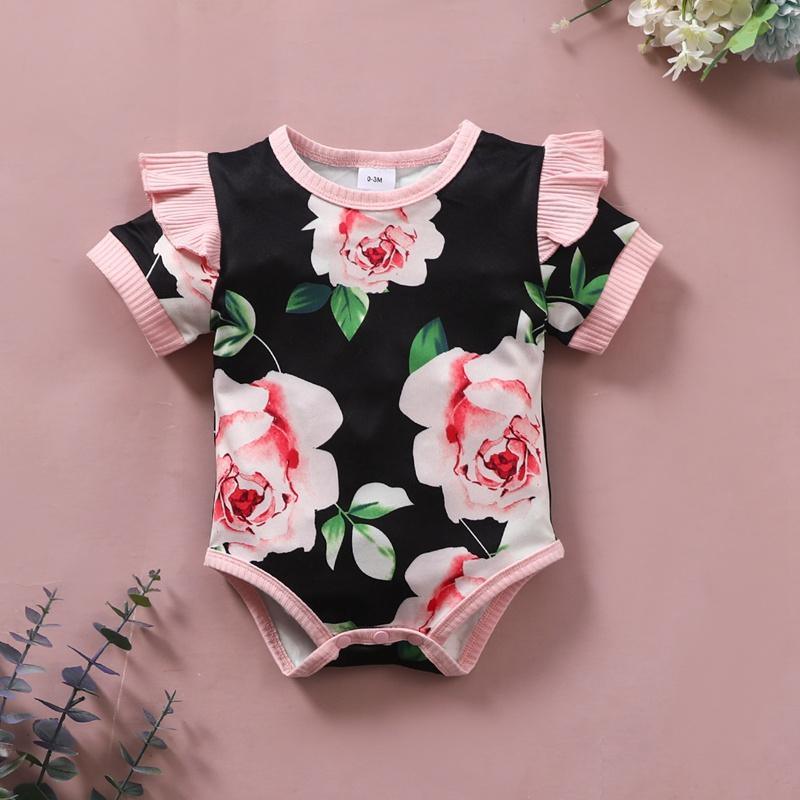 Baby Girl Ruffle Floral Bodysuit