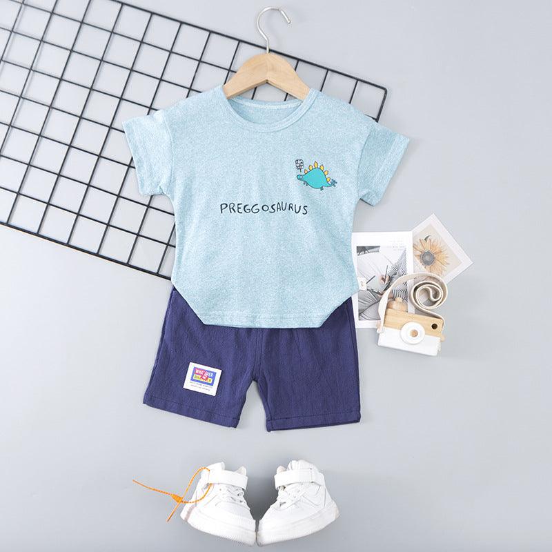 Baby Boy Alphabet & Dinosaur T-Shirt And Shorts Baby Boy Tracksuit Set