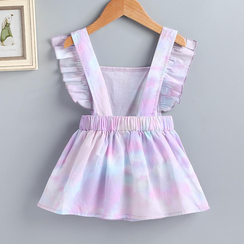 Baby Girl Dress Flying Sleeve Suspender Dress