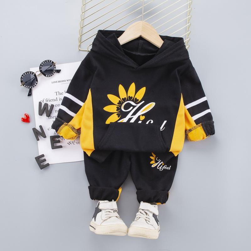 2-piece Color-block Hoodie & Pants for Children Boy