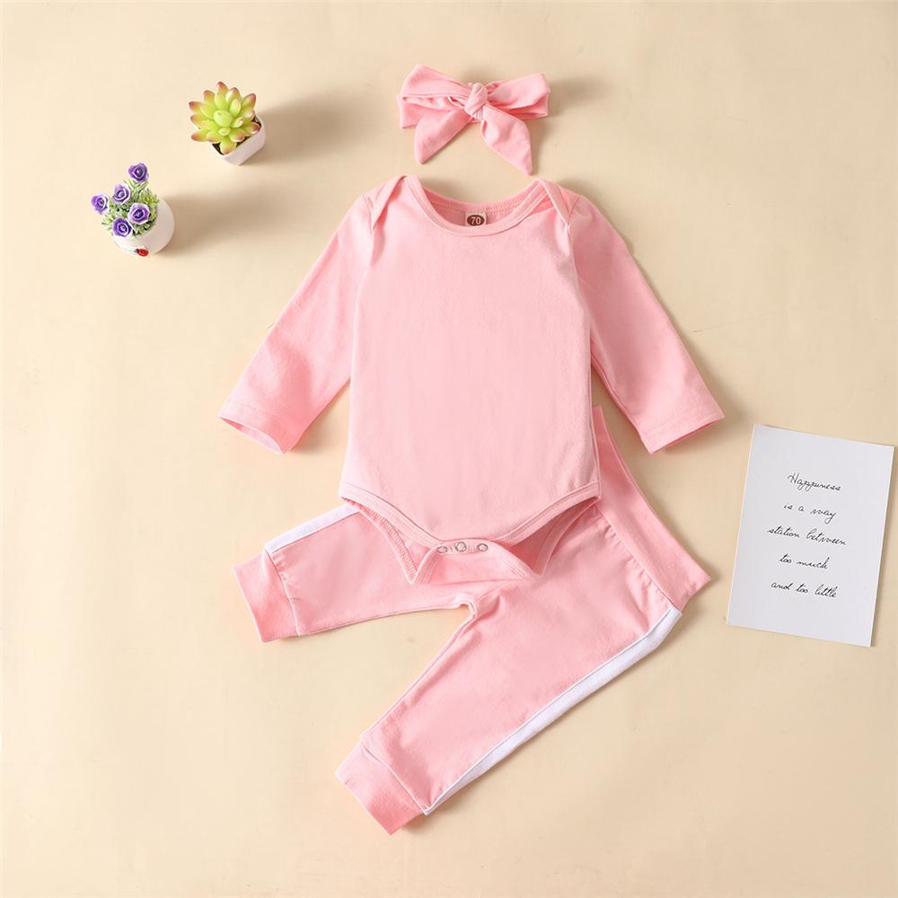 Baby Girls 3-Piece Long Sleeve Tracksuit Baby Clothing Cheap Wholesale