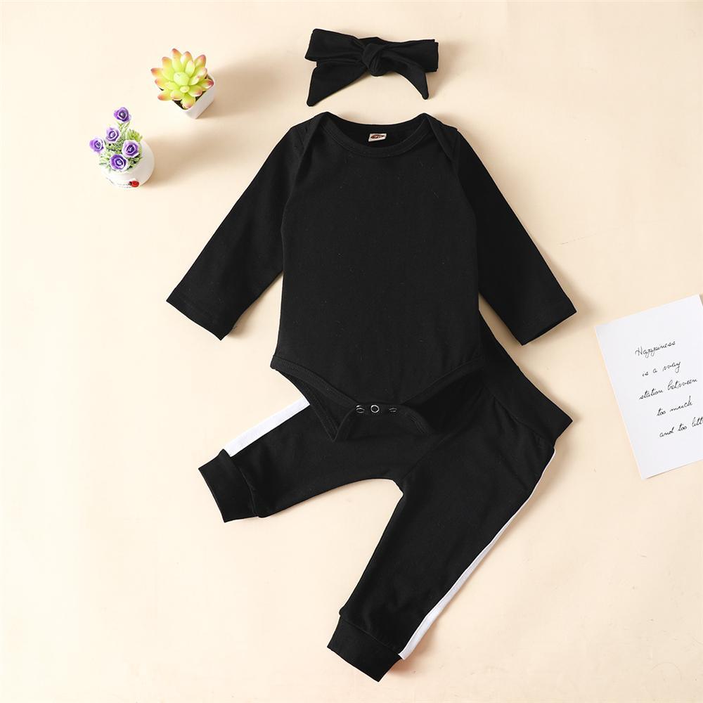 Baby Girls 3-Piece Long Sleeve Tracksuit Baby Clothing Cheap Wholesale