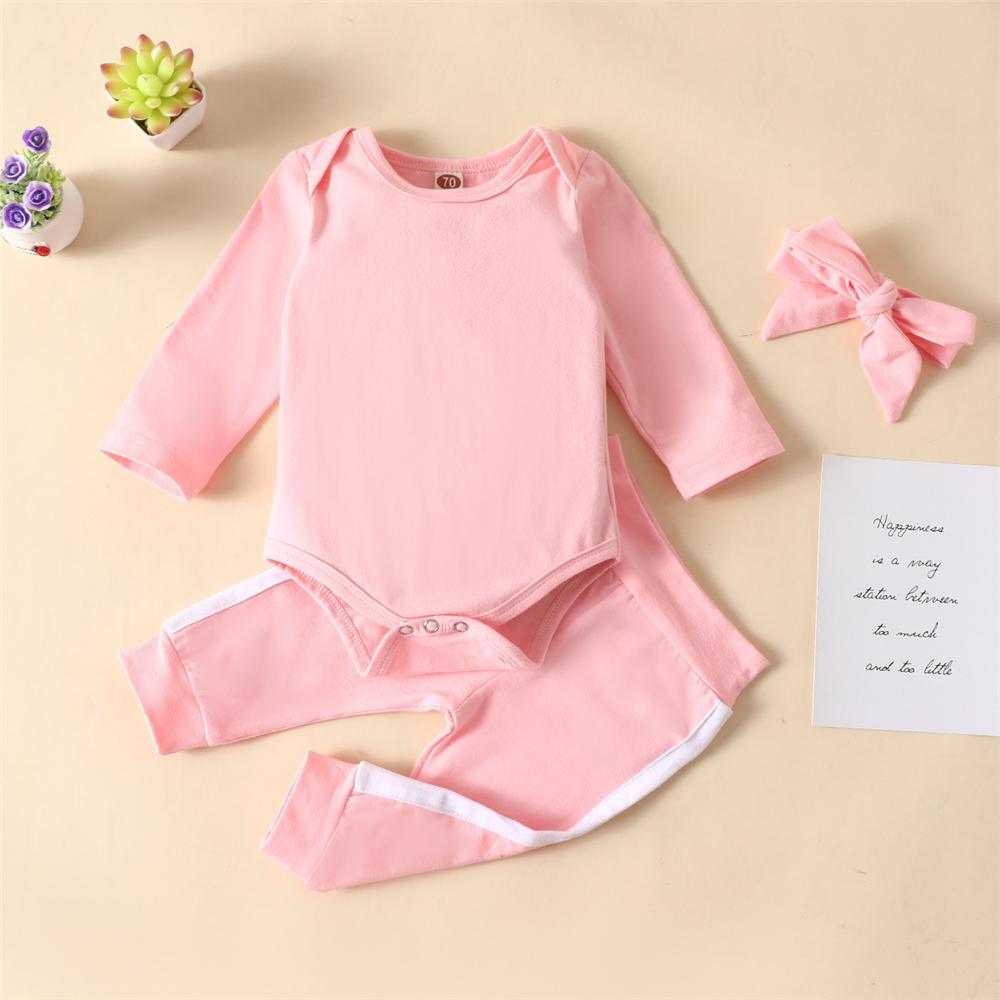 Baby Girls 3-Piece Long Sleeve Tracksuit Baby Clothing Cheap Wholesale