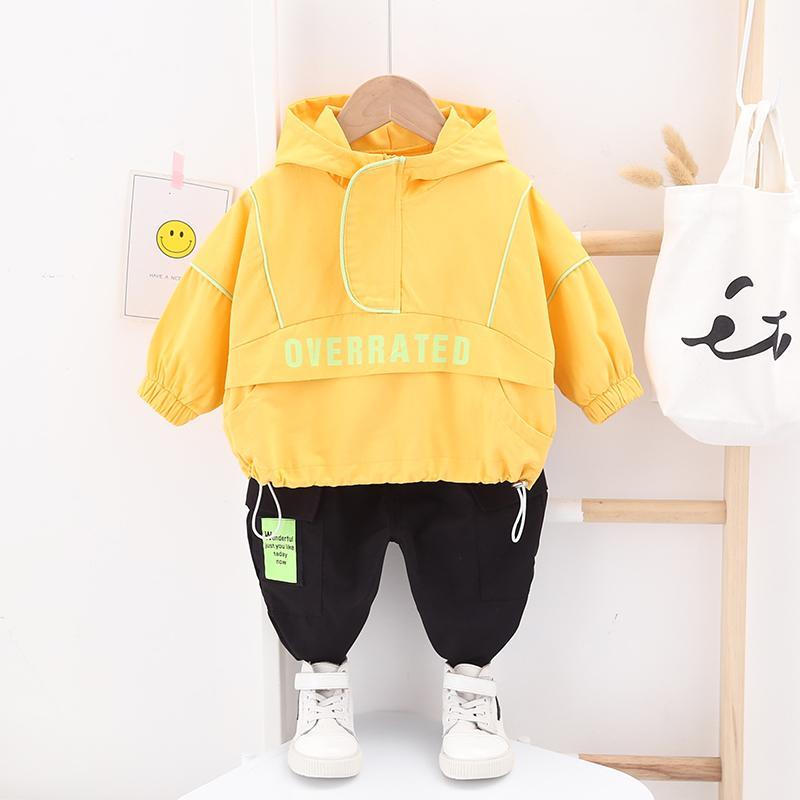 2-piece Letter Pattern Hoodie & Pants for Children Boy