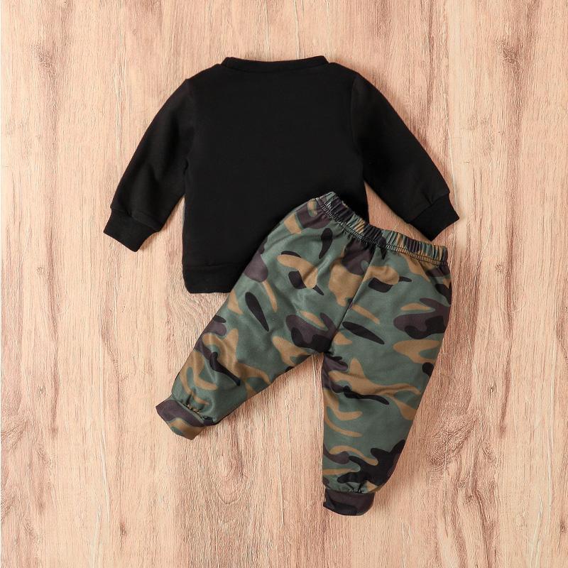 2-piece Camouflage Sweatshirts & Pants for Baby Boy