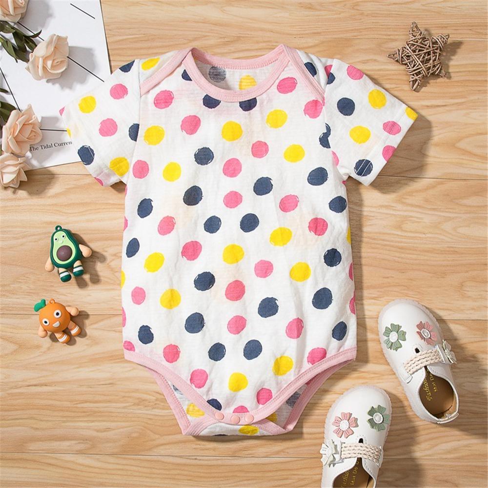 Baby Girls 3PCS LetterRainbow Polka Dot Cloud Printed Rompers kids denim jacket wholesale