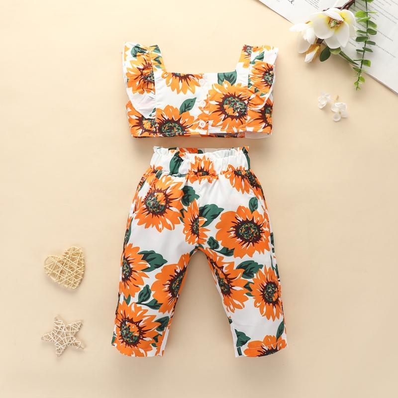 2-piece Sunflower Suit for Toddler Girl