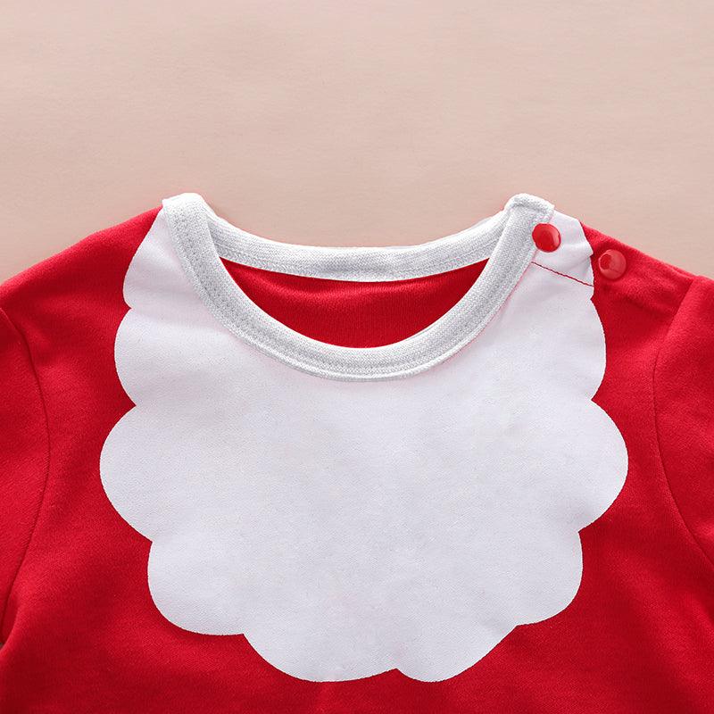 Baby Boys Girls Christmas Santa Claus Long Sleeve Jumpsuit