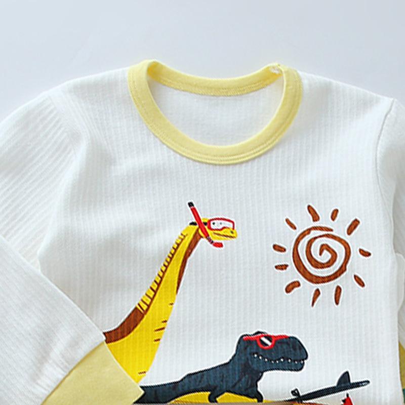 2-piece Dinosaur Pattern Pajamas Sets for Children Boy