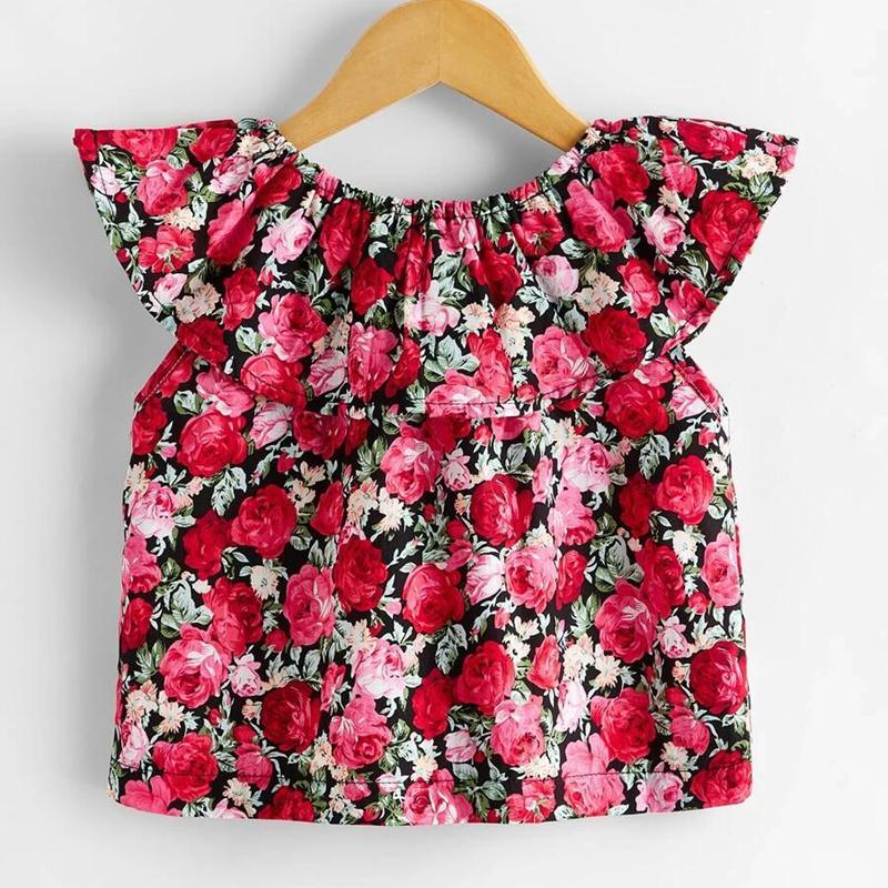 2-piece Floral Pattern Sleeveless Top & Pants for Toddler Girl Wholesale Children's Clothing