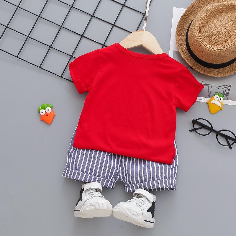 2-piece Cartoon Design T-shirt & Shorts for Children Boy