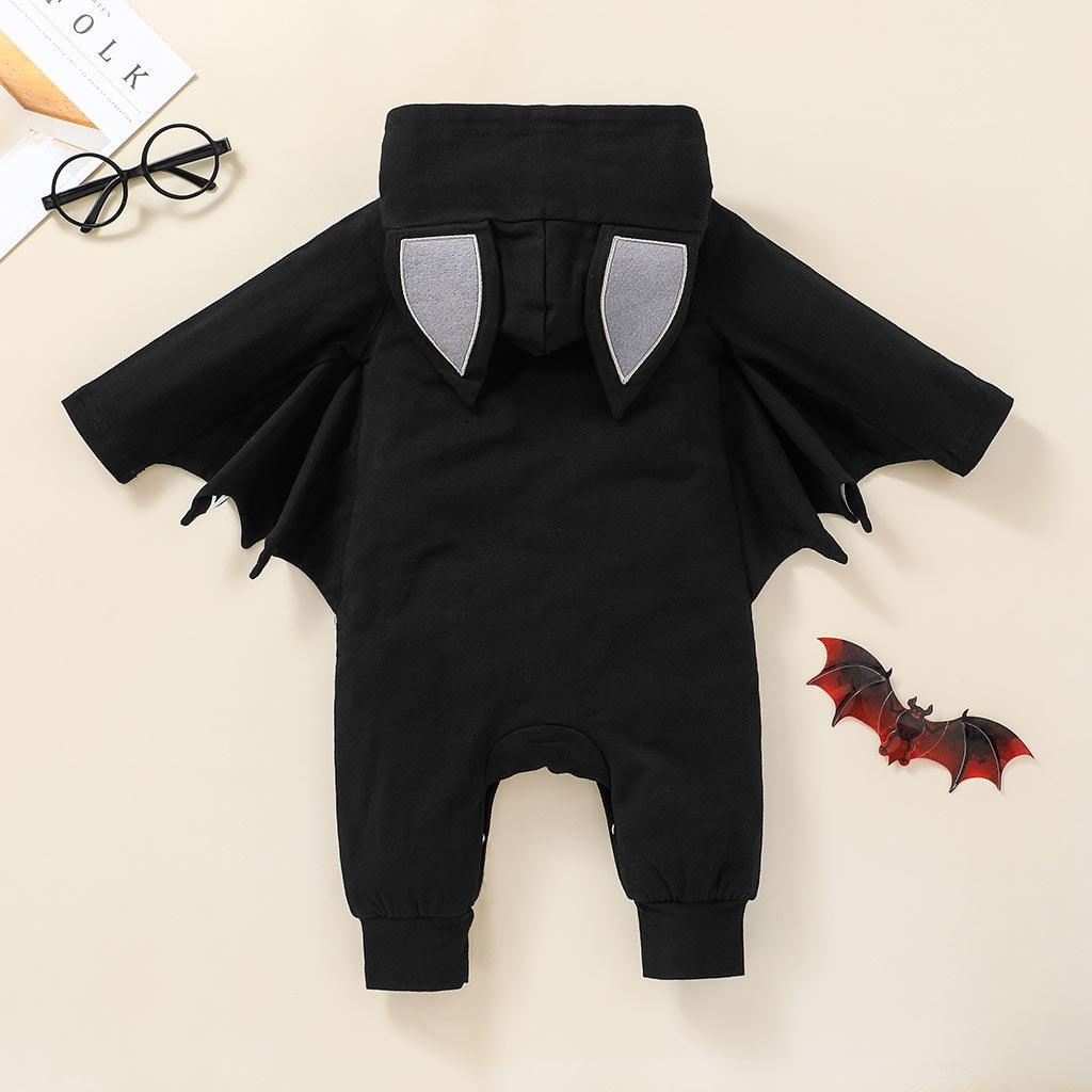 Baby Boys Cartoon Bat Heart Print Long Sleeve Halloween Jumpsuit Wholesale Baby Clothes Suppliers