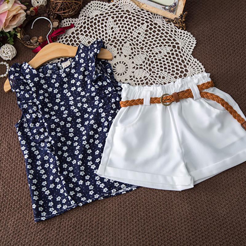 2-piece Floral Sleeveless Top & Shorts for Toddler Girl