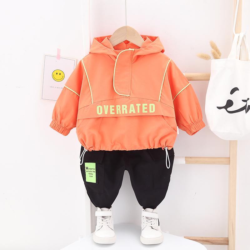 2-piece Letter Pattern Hoodie & Pants for Children Boy