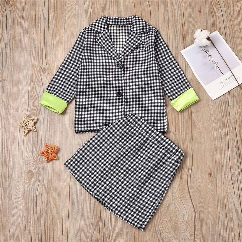 2-piece Plaid Dress Set for Toddler Girl