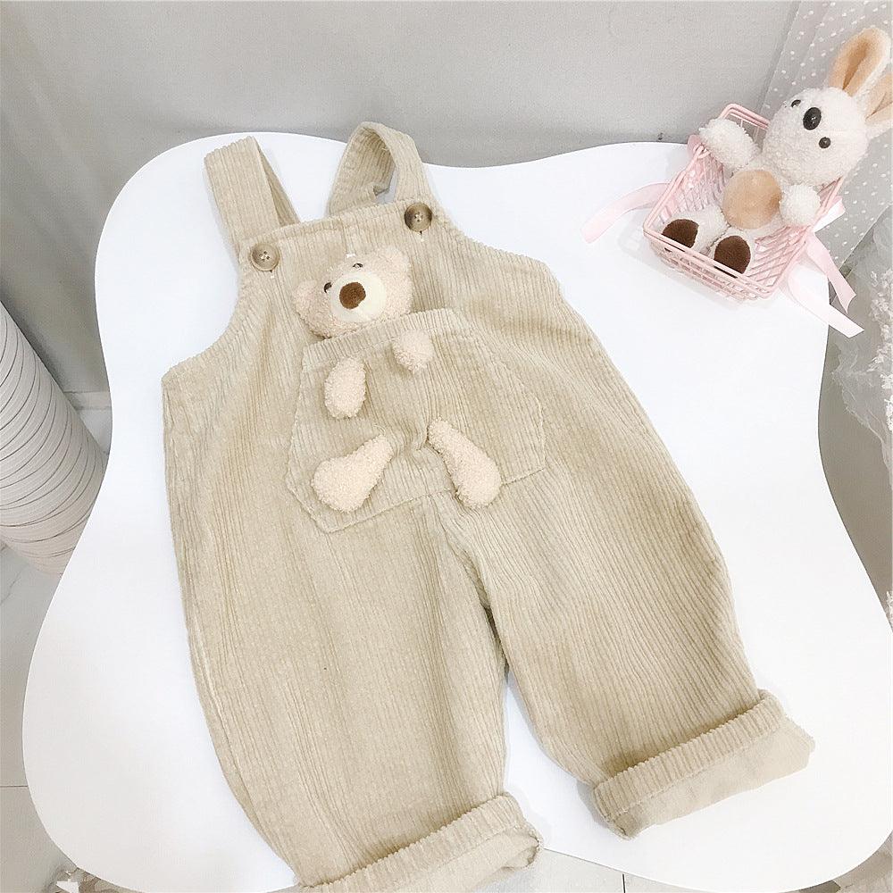 Baby Bear Pocket Overalls Baby Corduroy Overalls