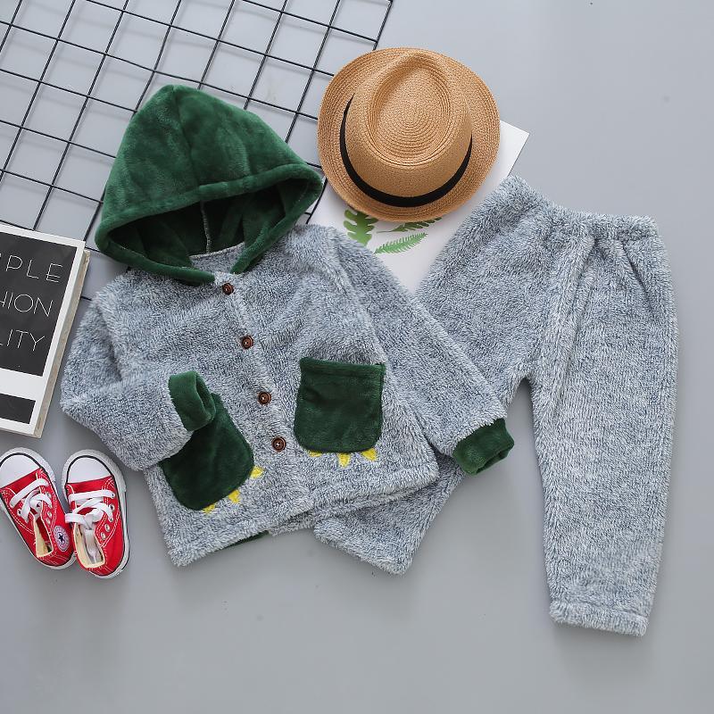 2-piece Flannel Hoodie & Pants for Children Boy