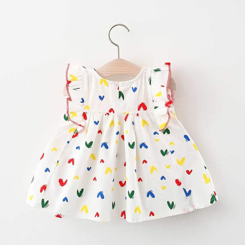 Baby Girl Heart-shaped Pattern Vest Dress Children's Clothing