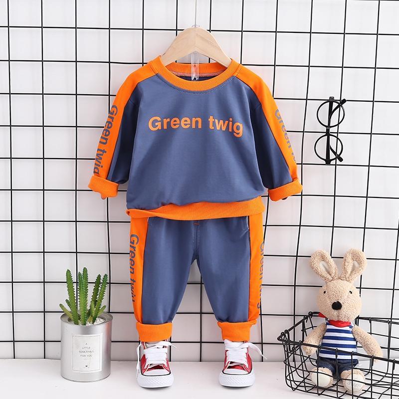 2-piece Letter Sweatshirt and Pants Set(No Shoes)