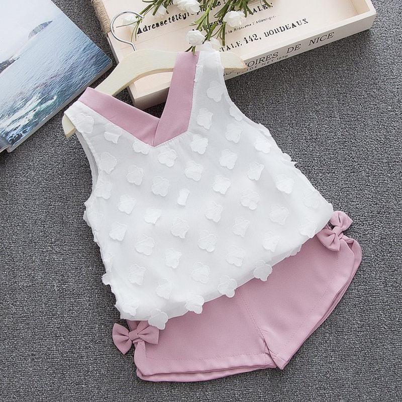 2-piece Chiffon Top & Shorts for Toddler Girl