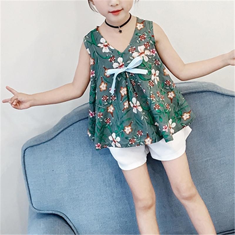 2-piece Sleeveless T-shirt & Shorts for Girl