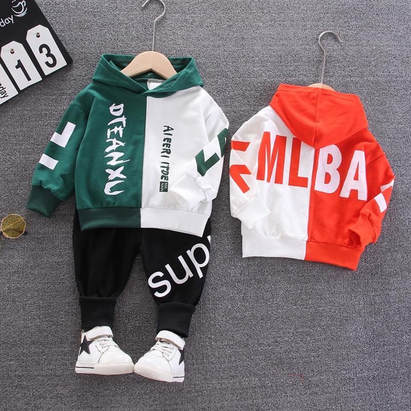 2-piece Letter Pattern Hoodie & Pants for Children Boy