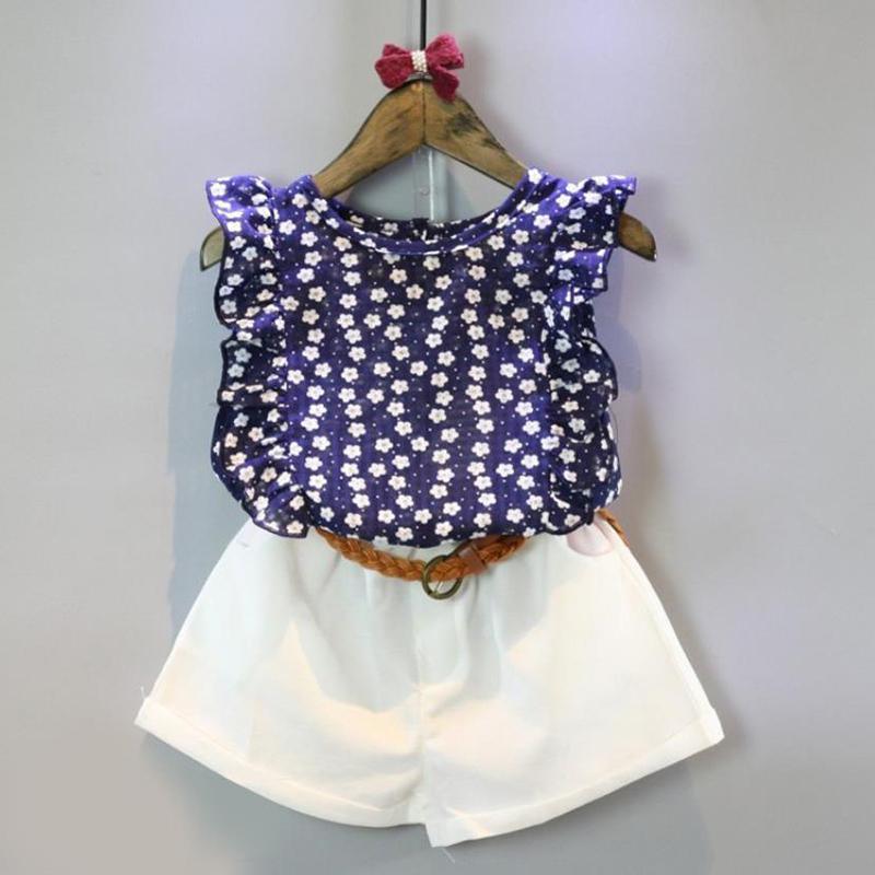 2-piece Floral Sleeveless Top & Shorts for Toddler Girl