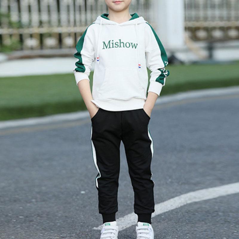 2-piece Color-block Hoodie & Pants for Boy Wholesale children's clothing