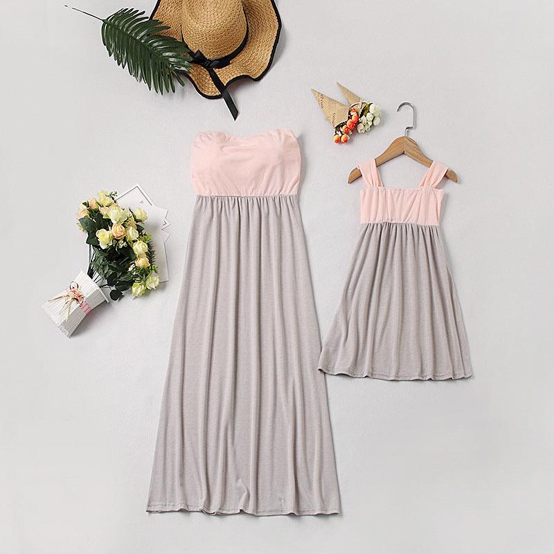 2021 Top Backless Mommy and Daughter Matching Outfits Dress