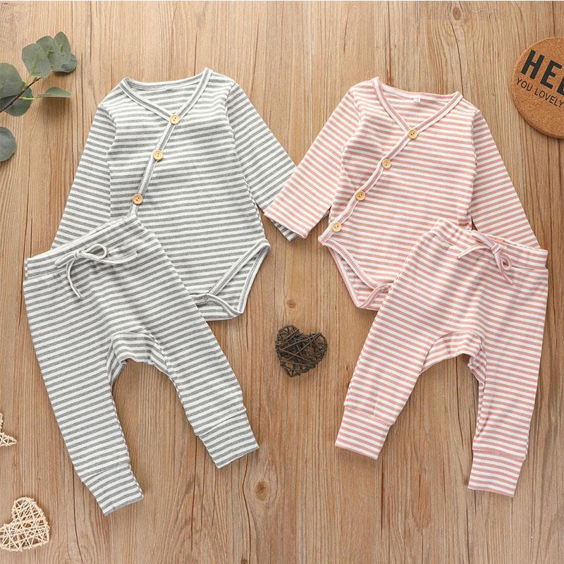 2-piece Striped Tops & Pants for Baby