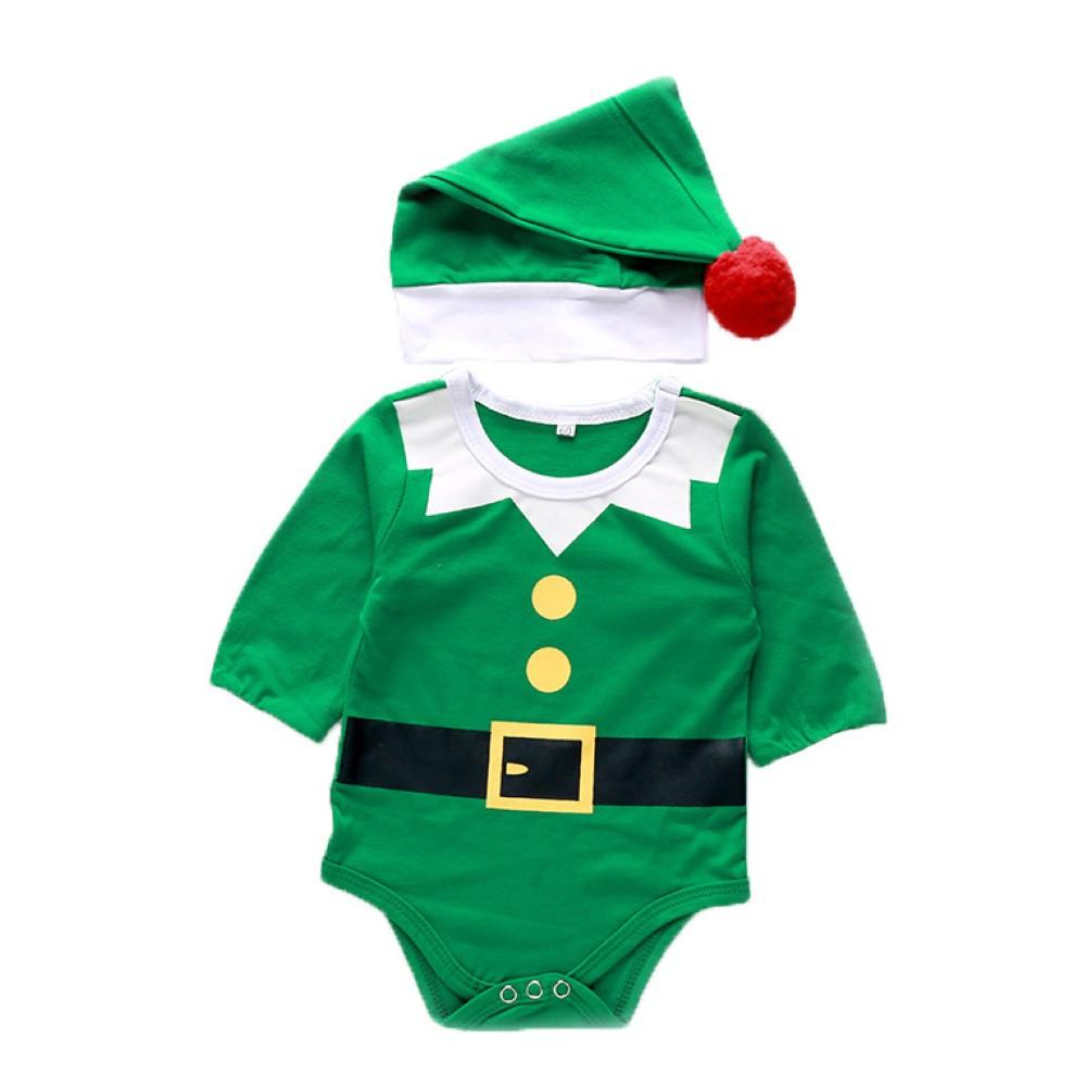 Baby Boys Christmas Long Sleeve Romper & Hat Where To Buy Baby Clothes In Bulk