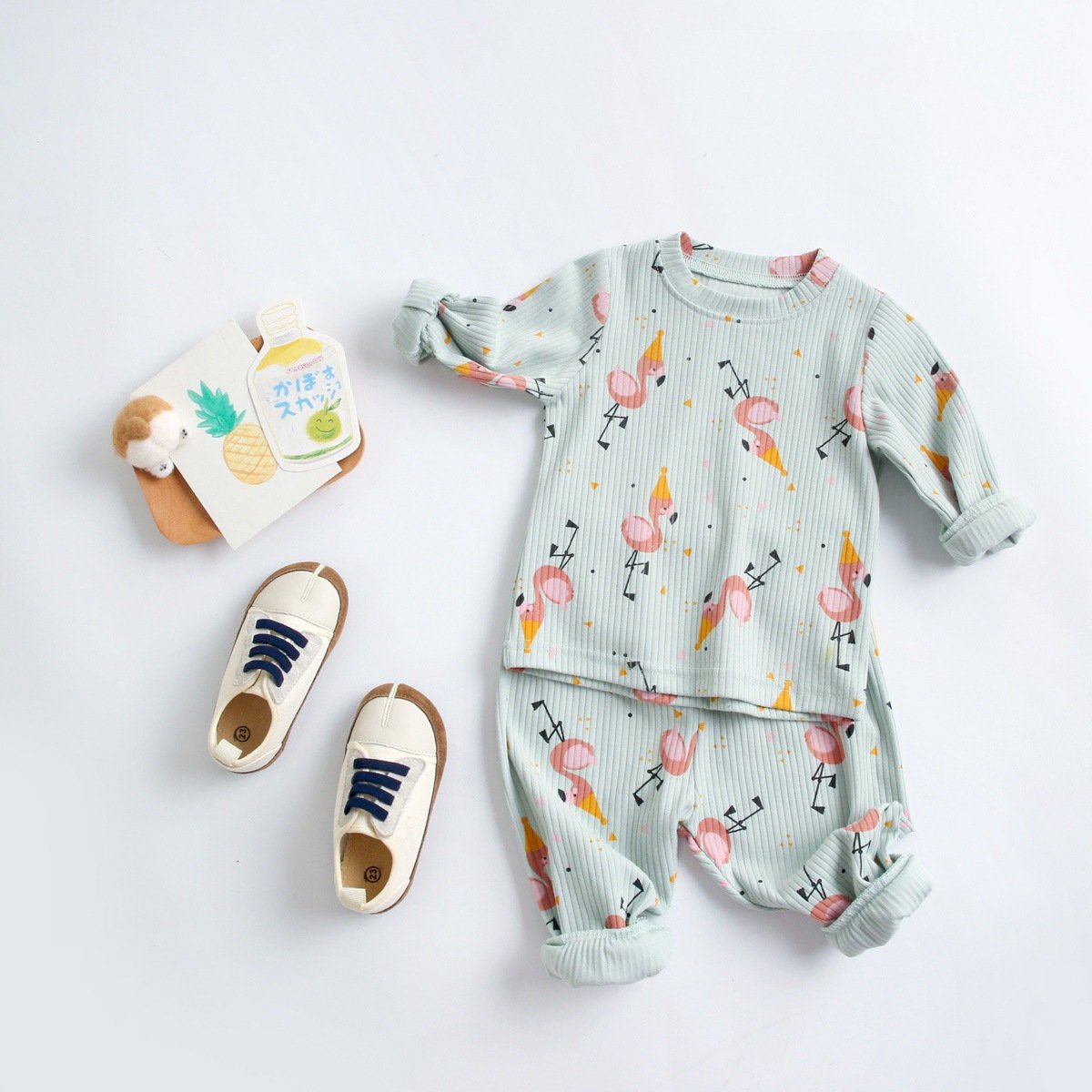 Baby Boys Flamingo Printed Top & Pants Kids Clothing Suppliers