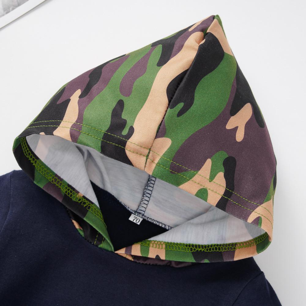 Baby Boys Hooded Camouflage Tops&Pants Boy Clothes Wholesale