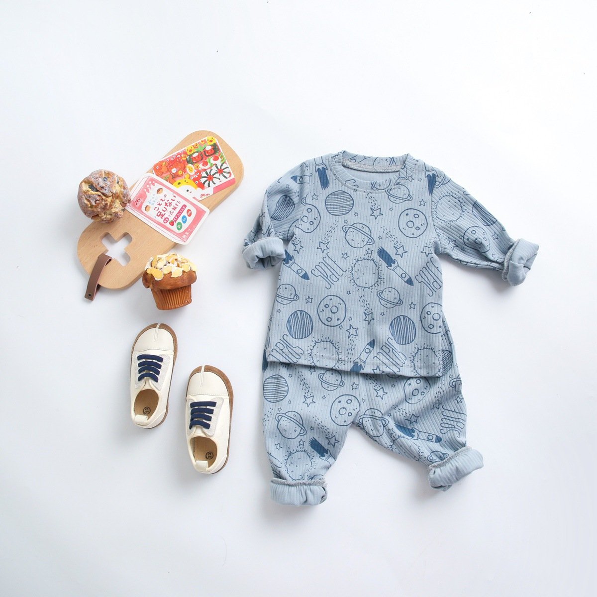 Baby Boys Planet Printed Top & Pants  Kids Clothing Suppliers