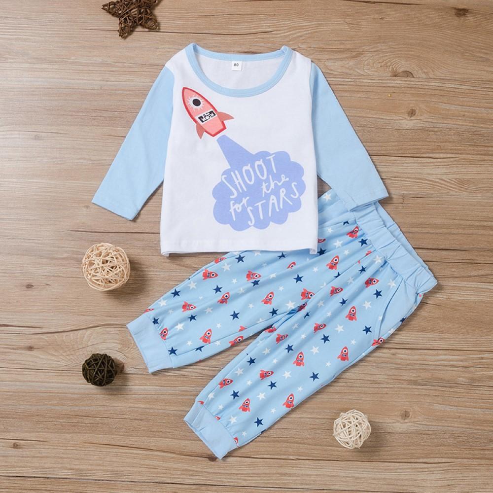 Baby Boys Rocket Printed Top & Pants Baby Boys Clothes Wholesale