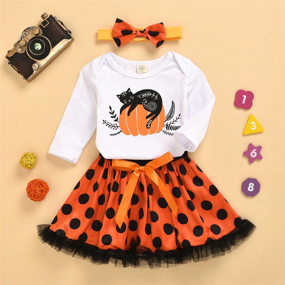 Baby Girls Halloween Long Sleeve Tops&Skirt Buy Baby Clothes Wholesale