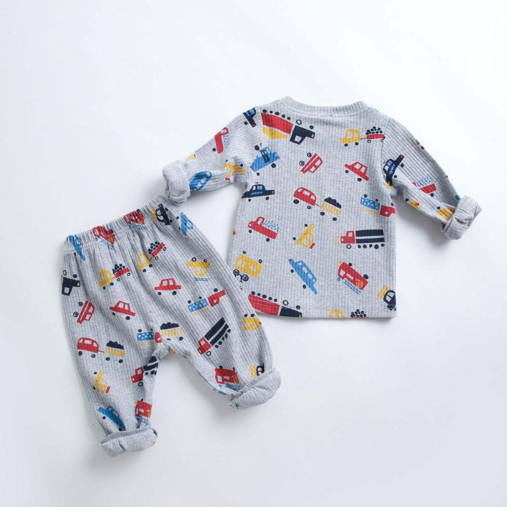 Baby boys Cartoon Cars Printed Top & Pants Babywear Wholesale