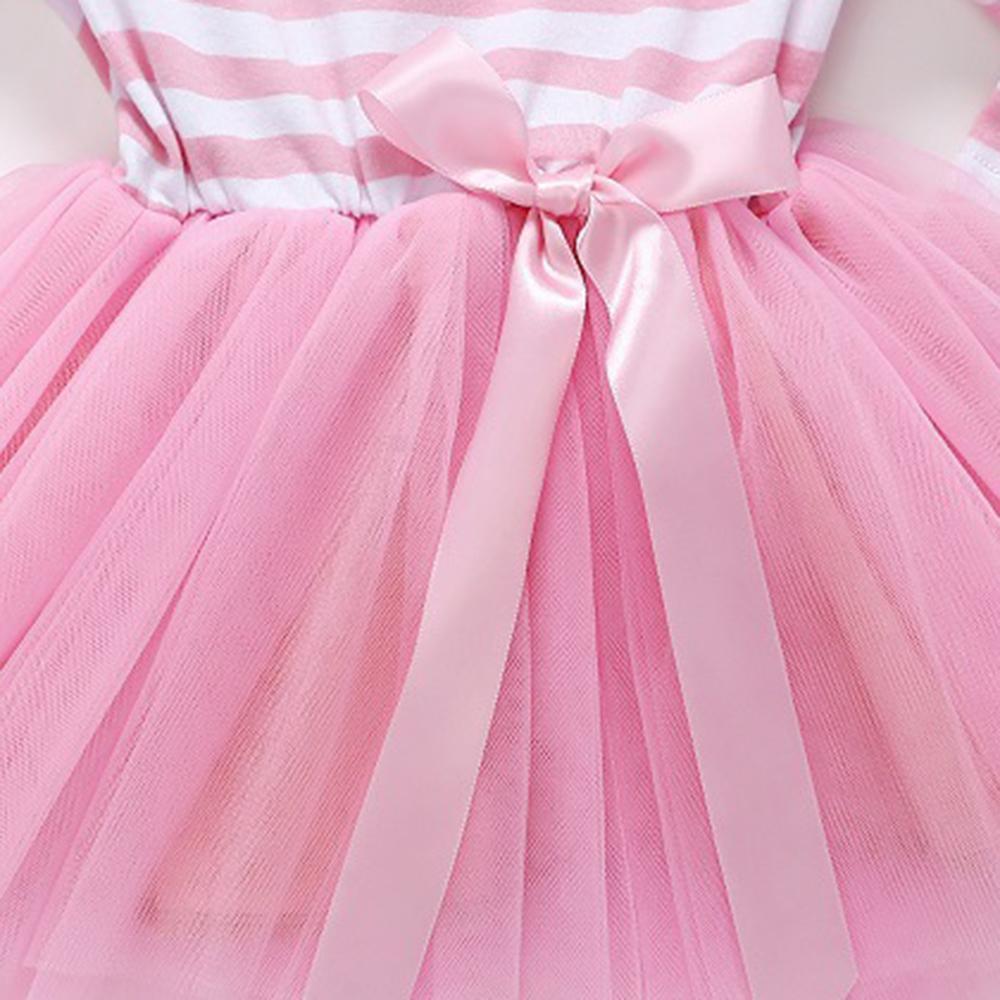 Baby Girls Bow Long Sleeve Mesh Dress