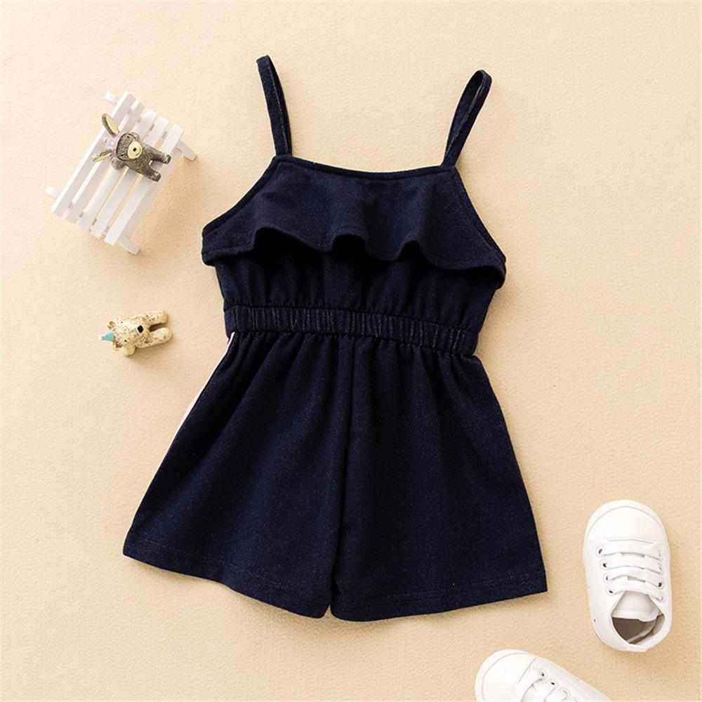 Baby Girls Bow Ruffled Suspender Jumpsuit Baby clothes