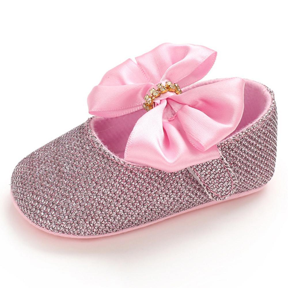 Baby Girls Bow Sequins Magic Tape Princess Shoes Children Wholesale Shoes