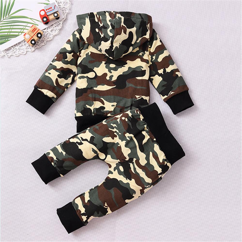 Baby Boys Camo Hooded Zipper Jacket & Pants Wholesale Baby Leggings