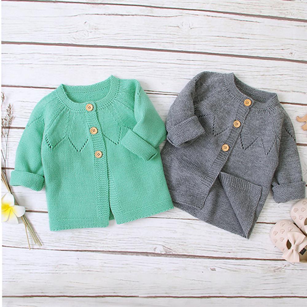 Baby Girls Cardigan Sweater Solid Jackets Babywear Wholesale