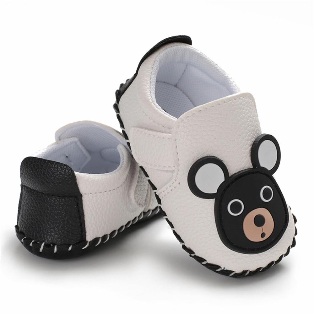 Baby Boys Cartoon Bear Soft Slip Ons Sneakers