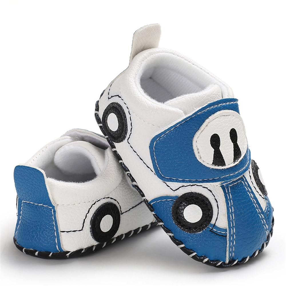 Baby Boys Cartoon Car Slip On Sneakers